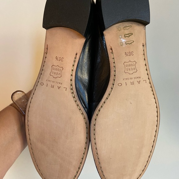 Black leather Italian loafers - 6M - Lario - Picture 3 of 6
